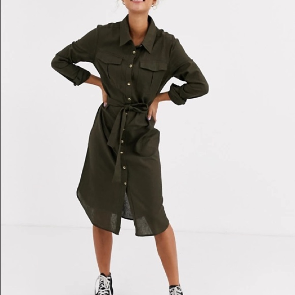 JDY Tulip Tie Waist MIDI Dress